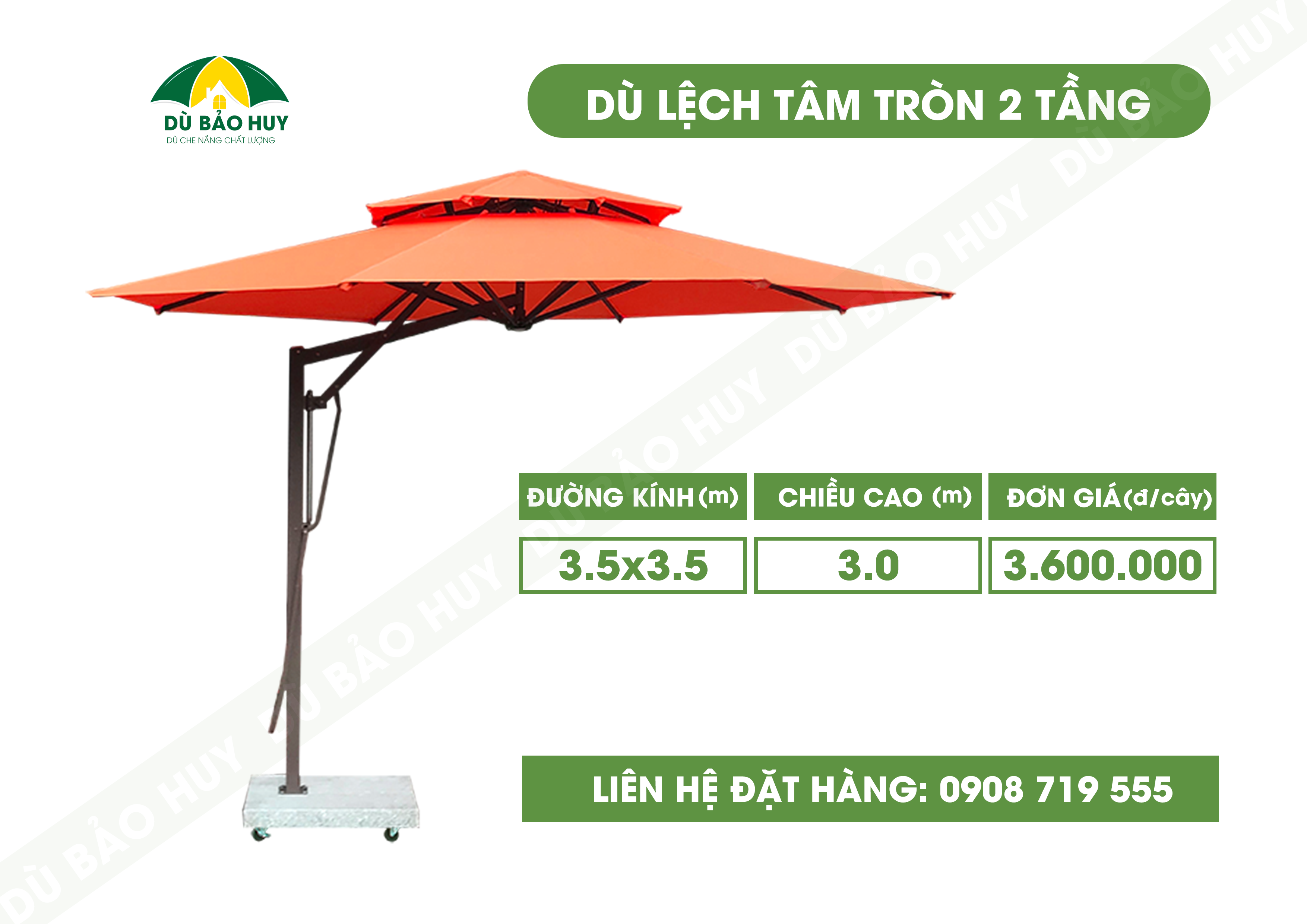 Bảng giá dù che nắng mới nhất 2023