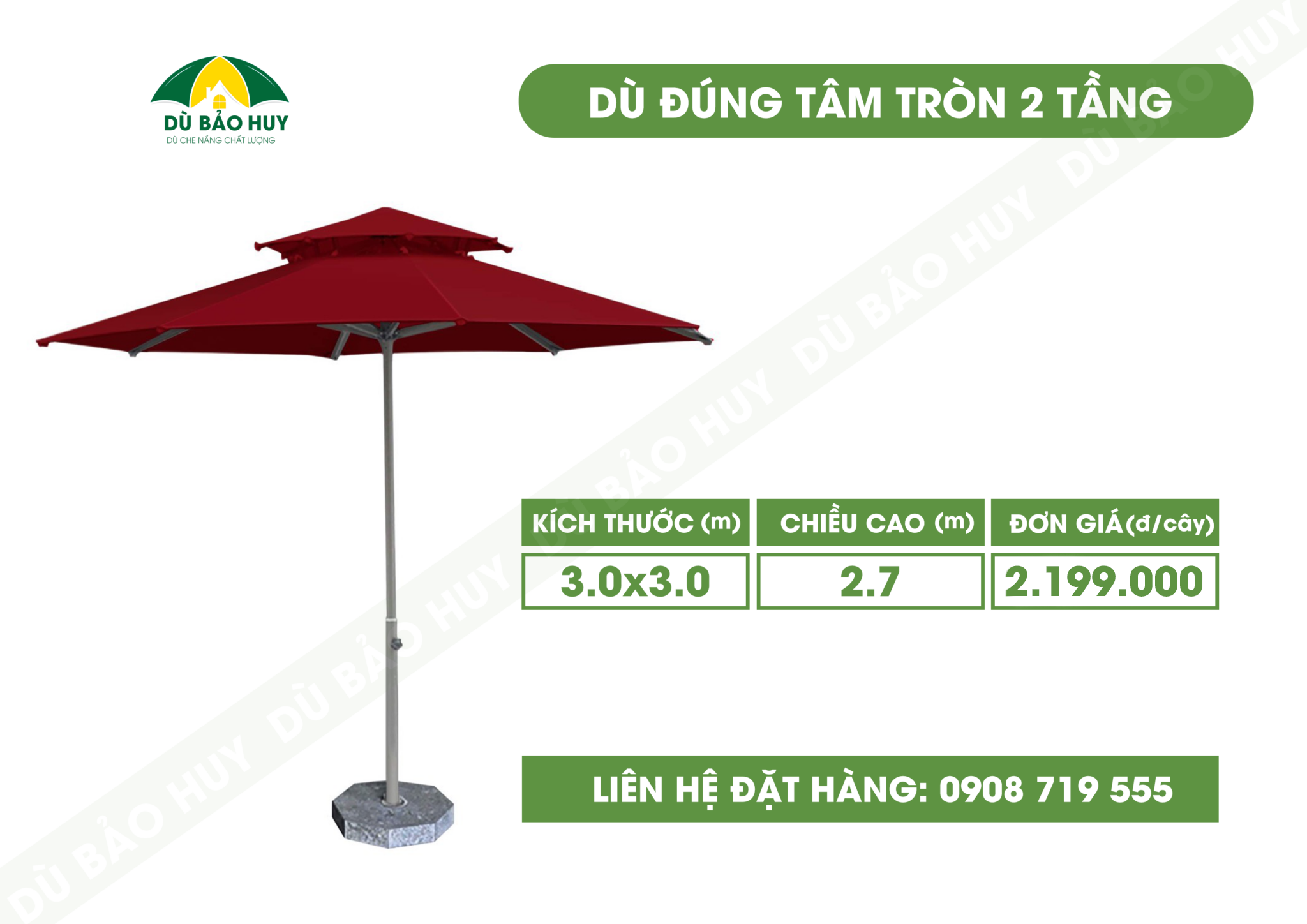 Bảng giá dù che nắng mới nhất 2023