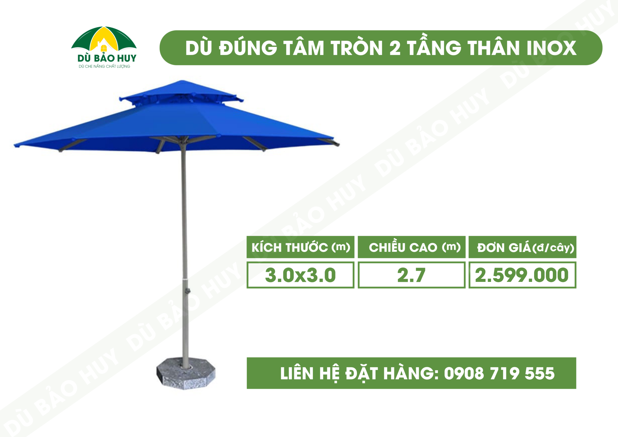 Bảng giá dù che nắng mới nhất 2023